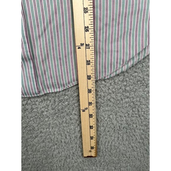 LRL Lauren Ralph Lauren Mens Long Sleeve Button Down Shirt Gray Striped 16 32/33 - Picture 7 of 10